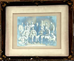 Vintage Antique Baseball Gelatin Framed Original Photo~ MANHATTAN COLLEGE - Picture 1 of 3