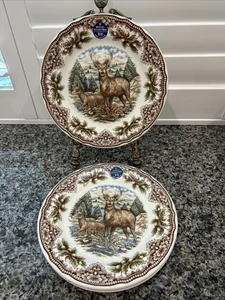 Royal Stafford Woodland Stag 11" Dinner Plates Set of 4 Fall/Thanksgiving New - Picture 1 of 4