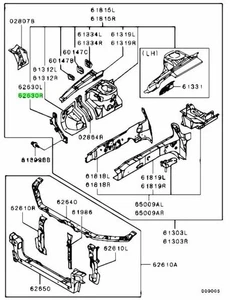 Panel, Headlamp Support, RH For: Mitsubishi Lancer Evo 7 8 9 (CT9A) - Picture 1 of 1