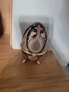 Imperial Treasures Collection Porzellan Ei Schmuck Floral Fuß I.T. 9175 - Bild 1 von 7