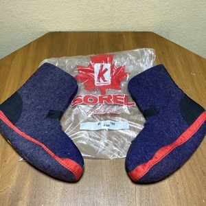 Sorel Wolle Stiefelfutter Herren 11 Kaufman Schuhe Pac Socke blau Kanada Vintage - Bild 1 von 6