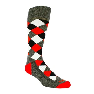 Remo Charcoal Argyle Crew Socks - Picture 1 of 1