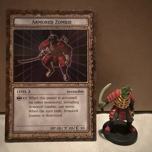 Yugioh Dungeon Dice Monsters Armored Zombie Karte und Figur DDM B3-08 96KT - Bild 1 von 3