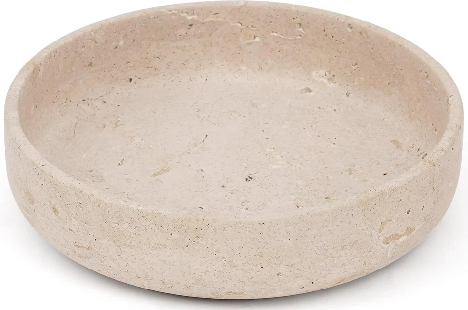 Cuenco para servir de mármol de 8" - Cuenco de piedra artesanal para decoración de mesa de cocina y comedor Foto 1 de 1