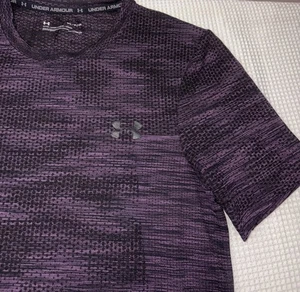 Under Armour Vanish Seamless Tee T-Shirt Men's Small Purple Fitted Heatgear - Picture 1 of 8