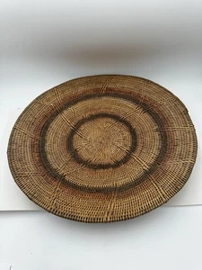 Afrikanische Hochzeit Korb Platte handgewebt Makenge Wurzel Sambia 18" Mbunda Stamm - Bild 1 von 6