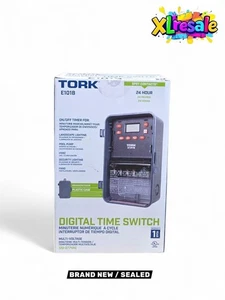Interruptor temporizador digital de 1 canal TORK 30 amperios 120 voltios a 277 voltios SPST de 24 horas - Imagen 1 de 6