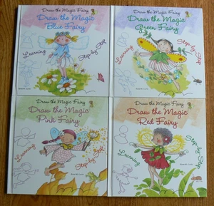 4 LN Draw the Magic Fairy - Blue,Green,Pink,Red,Rosa Curto,step-by-step HC,sweet - Picture 1 of 16