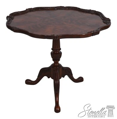 L63599EC: MAITLAND SMITH Flame 桃花心木 Pedestal Pie Crust 桌 — 第 1/4 张图片