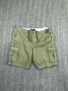 Abercrombie Fitch Cargo Shorts Men 38 Green Distressed Grunge Paratrooper NWT - Picture 1 of 15