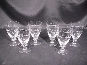 Duncan Miller Serenade Juice Glasses Pattern D8 Stem D8 Group of 6 - Picture 1 of 12