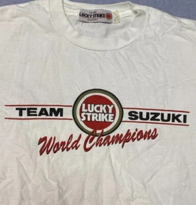 Vintage Lucky Strike Team Suzuki World Champions Film Crew Australia 1994 TShirt - Picture 1 of 7