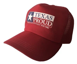Texas Proud Sesquicentennial 1836 - 1986 Cap Hat Snapback Trucker Mesh - Picture 1 of 6