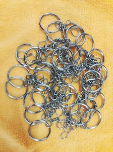 50x Split Key Chain Rings with Chain S Steel Bulk for Home Crafts Free Ship - Picture 1 of 3