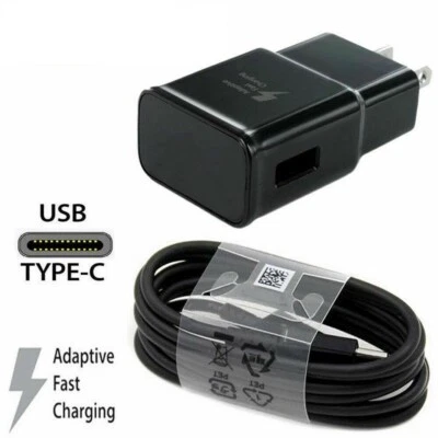 Cargador de pared rápido + CABLE tipo C para Samsung Galaxy S8 S9 S10 plus + Note 8 9 10 Foto 1 de 2