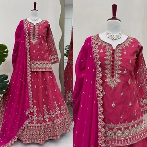 LISTO HECHO LEHNGA CHOLI LEHENGA MUJERES INDIAS BODA FIESTA NUPCIAL ROPA PAKISTÁN - Imagen 1 de 14