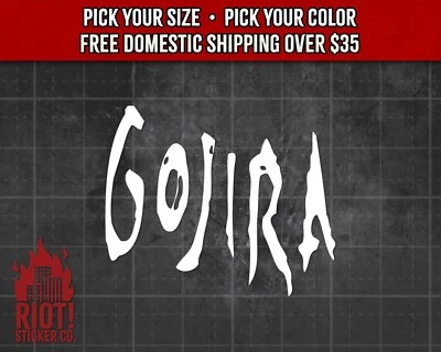 Calcomanía Gojira para pegatina de coche para portátil Heavy Metal progresivo Foto 1 de 4