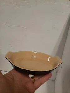Le Creuset Stoneware Black Oval Heritage Petite Au Gratin Baking Dish 6 oz NEW - Picture 1 of 8