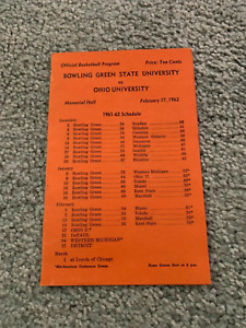 1962 Bowling Green State v Ohio University Bobcats Basketball Program 2/17