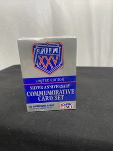 Super Bowl XXV The Silver Anniversary Commemorative Card Set (160) Tin Case NEW - Picture 1 of 6