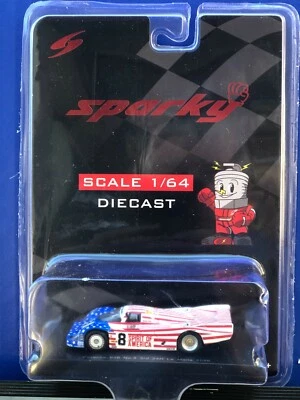 1/64 SPARKY PORSCHE 956 #8 SPIRIT OF AMERICA 3RD 24H LE MANS 1986 RED WHITE BLUE - Image 1 of 2