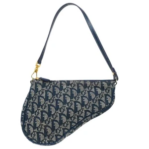 Christian Dior Navy Trotter Saddle Handbag MC0091 164940 - Picture 1 of 10