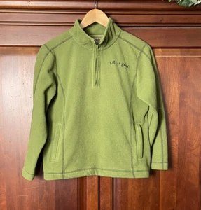 Life is Good Boys Size Large (10)  1/4 Zip Fleece Pullover In Olive Green - Picture 1 of 11