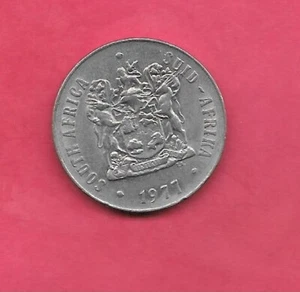 SOUTH AFRICA R5SA KM87 1977 XF-SUEPR FINE CIRCUL;ATED OLD VINTAGE 50 CENTS COIN - Picture 1 of 1