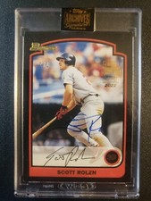 topps archives signature series 1/1 Scott Rolen On Card Auto.  2003 Bowman Card.
