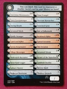 Magic The Gathering SHADOWS OVER INNISTRAD CHECKLIST 1 card MTG - Picture 1 of 2
