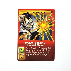Juego de cartas Mortal Kombat Kard 1992 Kano Palm Strike movimiento especial juego de cartas MP - Imagen 1 de 2