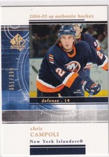 04/05 UD SP AUTHENTIC CHRIS CAMPOLI 05/06 REDEMPTION RC ROOKIE /399 #RR43