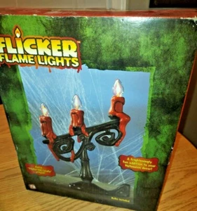 Gemmy Flicker Flame Lights Candelabra Red Candles NIB - Picture 1 of 4