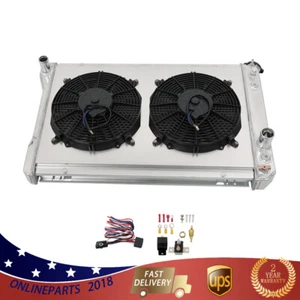 Radiador de aluminio de 3 filas 12 V con ventilador de cubierta para Chevy Camaro Firebird 1982-1992 - Imagen 1 de 17