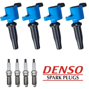 High Performance Ignition Coil & Denso Platinum Spark Plug for Ford C-Max FD505 - Picture 1 of 5