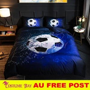 3D Print Soccer Ball Basketball Sports Boys Kids Doona Bed Duvet Quilt Cover Set - Bild 1 von 66