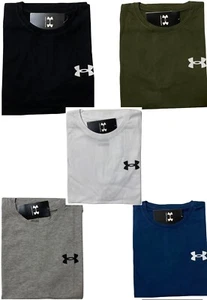 MEN'S UNDER ARMOUR SHORT SLEEVE CREW NECK T-SHIRT 100% COTTON - Picture 1 of 8