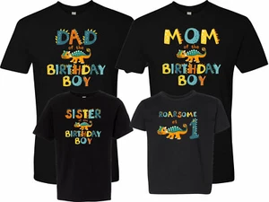 Roarsome at 1 Dinosaur T-Shirt 1st Birthday Shirt Family Birthday Tshirts - Picture 1 of 2