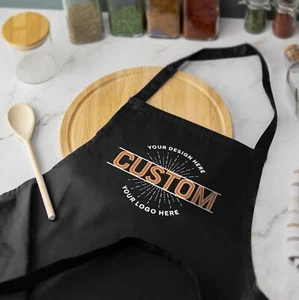 Personalised Custom Printed Apron Baking Cooking Crafts Chef Business Promotion - Picture 1 of 10