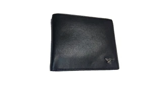 Cartera Portmonee negra Portmonee cartera cuero sintético plana - Imagen 1 de 4