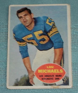 LOU MICHAELS LOS ANGELES RAMS DEFENSIVE END FOOTBALL CARD NO. 69 - Picture 1 of 4