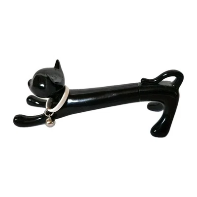 Pluma de tinta negra estirada para gato ~ 4 pulgadas Largo 1,5 pulgadas. Alto Foto 1 de 4