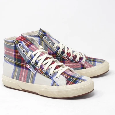 Zapatillas altas a cuadros Superga 2795 Tartan Hunter para mujer talla 8 forradas de vellón Foto 1 de 4