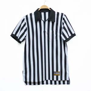 Vintage McDavid Schiedsrichterhemd Herren L schwarz weiß gestreift Intera Wear hergestellt in den USA neu ohne Etikett - Bild 1 von 7