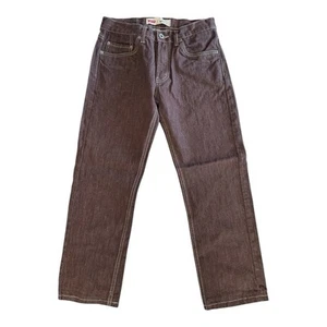 LEVIS 505 Boy Jeans~Size 28x25 16 REG~Burnt w/Natural Fill Brown~Length Altered* - Picture 1 of 13