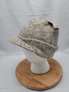 Vintage EDDIE BAUER Winter beige elfenbein Wolle Strickmütze Mütze Baseball Bill Einheitsgröße - Bild 1 von 7