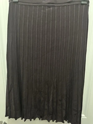 Falda Jones New York Marrón Tejida Suave Plisada Talla 2x Foto 1 de 4