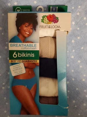 5 pares de bikinis de malla de algodón transpirables FOTL talla 8/XL caja dañada envío gratuito WP213 Foto 1 de 2