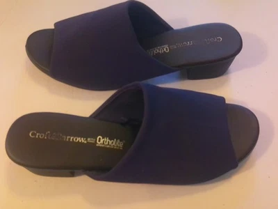 Croft & Barrow 女式 Kiosk Ortholite 弹力拖鞋凉鞋海军蓝 9M 码 — 第 1/4 张图片