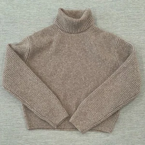 H&M Wollmischung braun Strick Rollkragen Pullover Gr. Medium - Bild 1 von 5